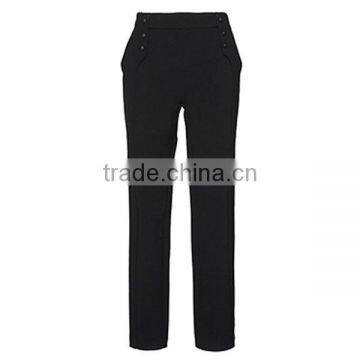 Wool Solid Black Color 2014 Ladies' Fashion High Quality Manufacturer Chino Pants photo-3