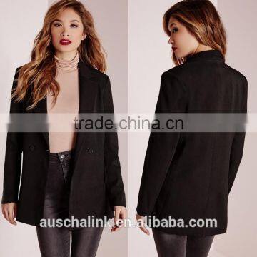 Best Selling Ladies Black Woven Formal Blazer Wholesale photo-6