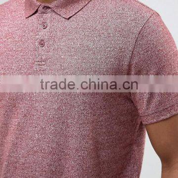 Cheapest Custom Embroidery Chest Logo Short Sleeve Button Placket Red Men's 100% Cotton Marl Jersey 200g Blank Casual Polo Shirt photo-3