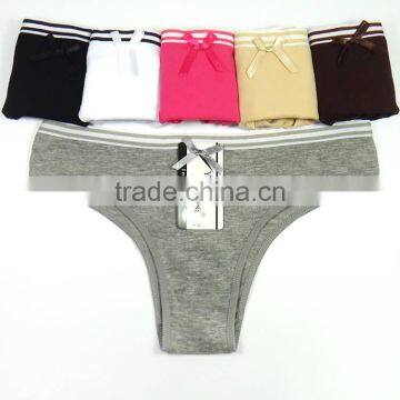 Yun Meng Ni Underwear Simple Solid Colors Quality Cotton Daily Bikini Woman Panty