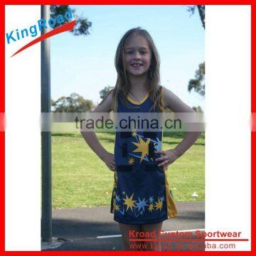 Made in China Soft Edges Sports Netball Uniforms Netball Jersey Cheap Netball Dresses photo-3