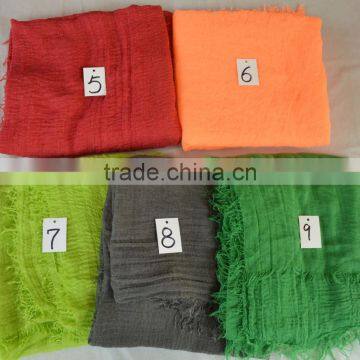 2016 Hot Stylish Lady Square Short Tassel Fringes Soft TR Cotton Scarf photo-2