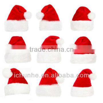 Red Color Happy Design Funny Kids Christmas Hats With White Ball photo-6