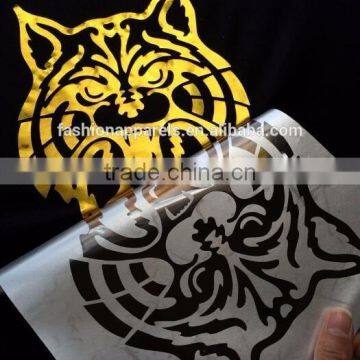 High Quality Gold Hot Stamping Foil Custom Heat Transfer Design Iron On T-shirts photo-2