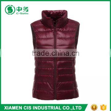 New Stylish Winter Multicolor Stand Collar Ultralight Down Feather Vest for Woman photo-4