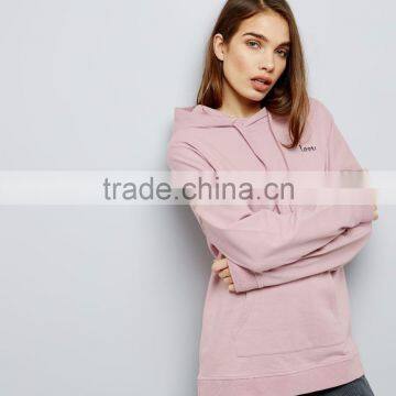Hot Sale Custom Pink Color Oversized Zip Sleeves Hoodies Embroidered Mink Love Logo With High Quality