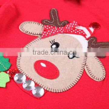 2015 Factory Direct Wholesale Kid Christmas Children's Boutique Ruffle Kid Clothes photo-2