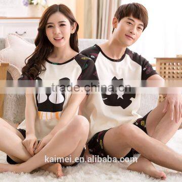 Latest Design High Quality Romantic Couple Cotton Pajamas photo-3