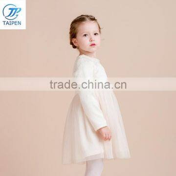 2017 Girls Frock Designs Latest For Party Wear Knitted Winter Party Dress Children Clothes Wholesale photo-3
