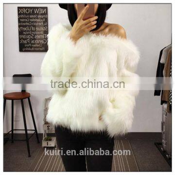 Faux Fur Women Pullover Tops Plaid Ribbed Warm Soft Sweaters Autumn Winter Crew Neck Loose Casual Sweater photo-2