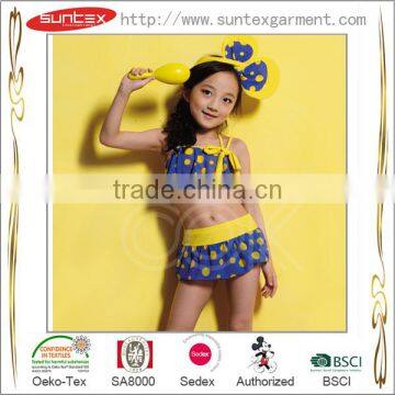 Custom sexy V silk glitter one pc swimwear kids lovely sexy bikini manufacture