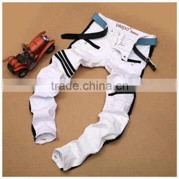 2014 Men Slim White New Design Jeans Pants