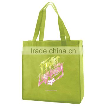 Standard non-woven tote bag - features stitched seams, reinforced handles, side and bottom gussets and comes with your logo.