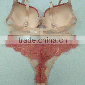 2017 Latest Fashion Women Underwear Bra Panty Set With Lace High Quality Standard photo-4