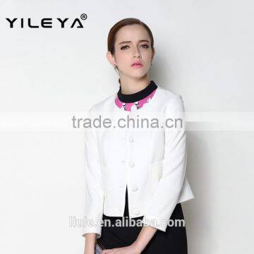 O Neck Single Breast Designed Red Fashion Casual Women European Italy Style Jackets on Sale photo-3