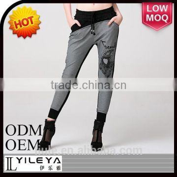 Good quality casual elastic waist women compression pants