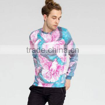 Custom Unisex 3D Pink Dove Sublimation Popular Casual Sweatshirt photo-4