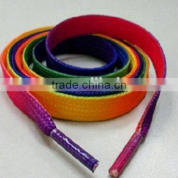 Casual Color Shoelaces Flat Colorful Lace Rainbow Gradient Color Polyester Lace photo-2