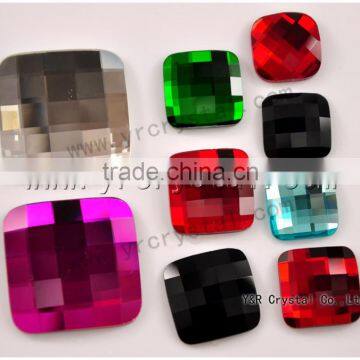 Flat back glass stones fancy glass crystal square stones