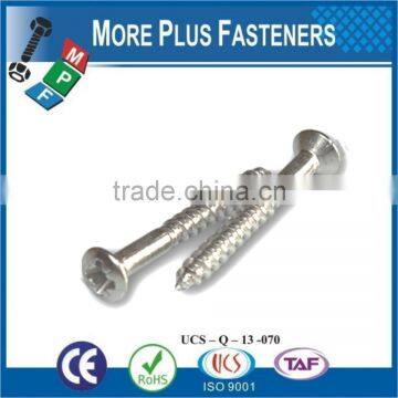 Made in Taiwan Metric Pozi Stainless Steel Zinc Plated Countersunk Wood Screw