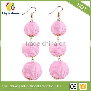 New Hot Ball Layer Color Wedding Statement Earrings For Women Fashion Jewelry Drop Dangle Earrings photo-4
