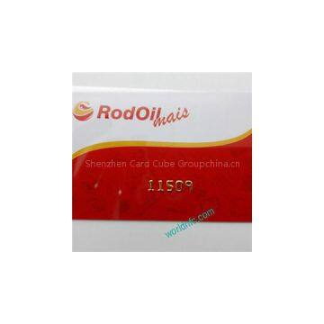 Custom Printing Plastic Card with Embossing Serial Numbers