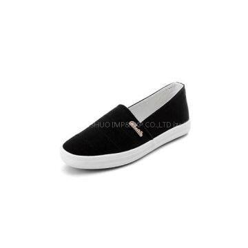 Popular Women\'\'s Black Loafers Black Slip On Sport Flat Shoes