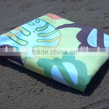 full print suede microfiber beach towel