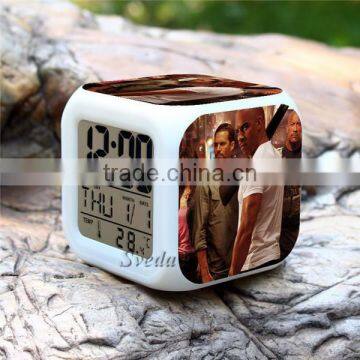 (Hot Movie) Hot Gift 2015 New Fast & Furious LED Digital Clock Alarm Clock Mini Clock photo-4