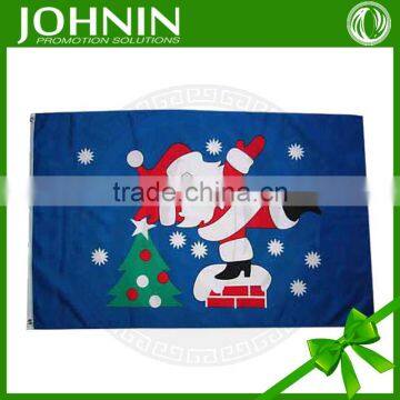 fashionable and charming festival decoration for christmas polyester flag