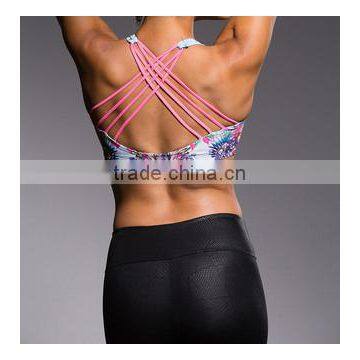 80 Polyester 20 Spandex Sexy Gym Bra Custom Design Factory Wholesale Gym Sport Wears For Women