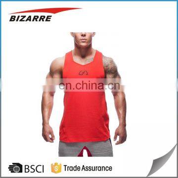 Vest With Extreme Racer Back/Personalized Custom Mens String Gym Singlets/Printing Your Logo Custom Men's Gym Singlet photo-3