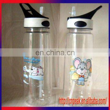 BPA FREE water bottle custom logo bottle with straw