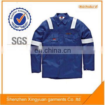 Industrial Poly/cotton 3m reflective blue safety reflective jacket /clothing