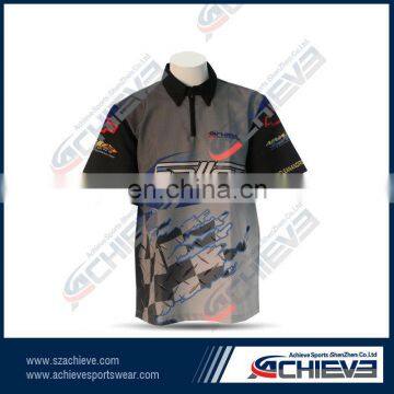 custom sublimated 3 button 1/4 zipper racing shirts