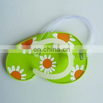 Airline PVC Luggage Tag sandal shape Plastic Baggage Tag