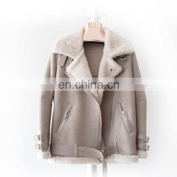 Excellent Quality Winter Warm Lamb Skin Leather Jacket