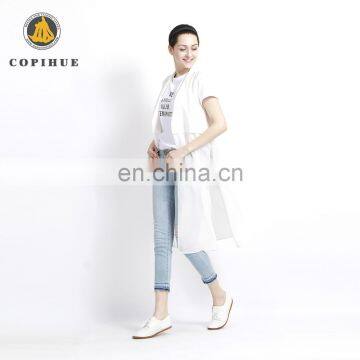 Top Quality Quick Dry Summer Women White Long Polyester Vest