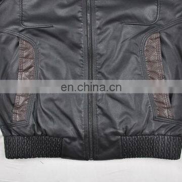 2017 Latest Fashion Mens Warm Cheap Leather Motorcycle Jacket photo-5