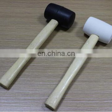 SAR rubbe hammer black white with wooden hand