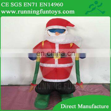 Christmas inflatable santa claus inflatable advertising skiing santa claus