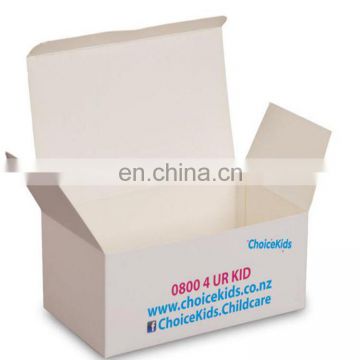 Recyclable folding carton boxes flat packing folding box for packing kids snacks paper box