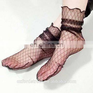 Fashionable Design Breathable Short Fish Net Sock for Women photo-3