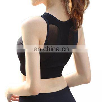 Yiwu Black Removable Gym Padded Cups Yoga Bra gym sport womens fitness wear