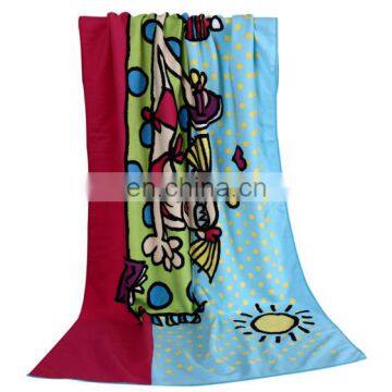 2017 new cotton printed beach towel wholesale
