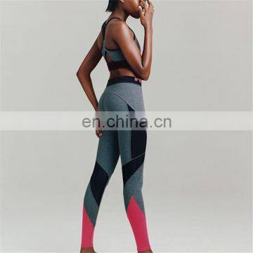 women sexy printed gym vest sports leggings pnats gym clothes girls yoga pink sets