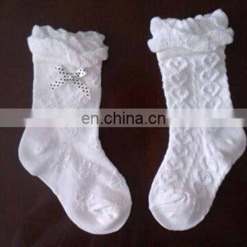Jacquard polyester lace socks