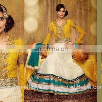 Designer bridal anarkali gowns manufacturer, Indian Wedding custom designed gowns exporter