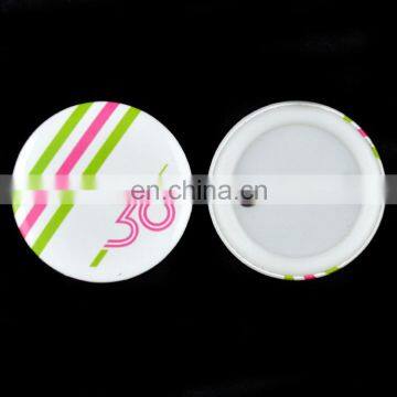 Promotional custom plastic round badge clip