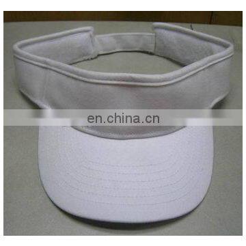 solid white color cotton sunvisor hats